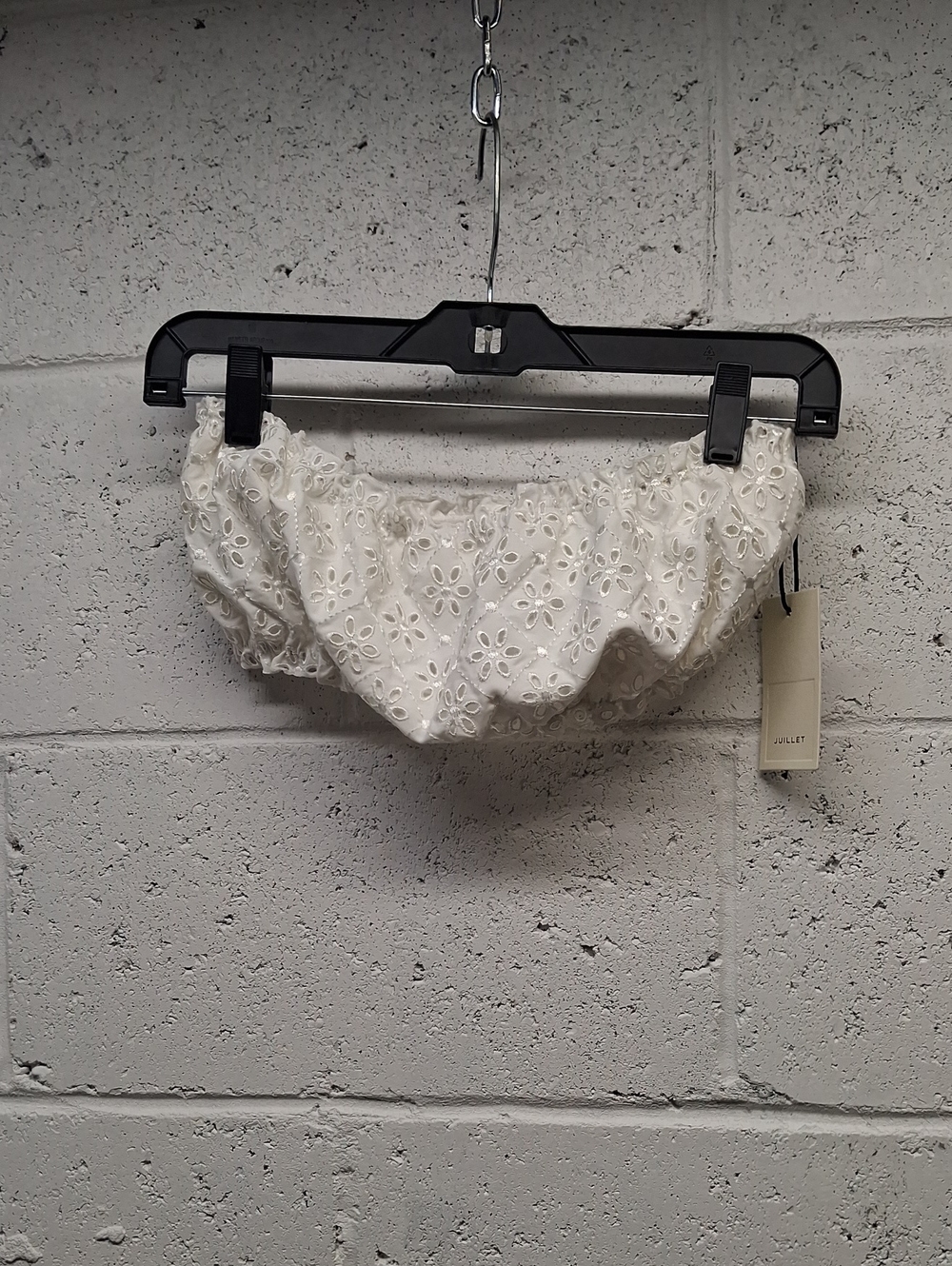 NWT Womens Juillet Free People Lee Broderie Anglaise Bikini Top White